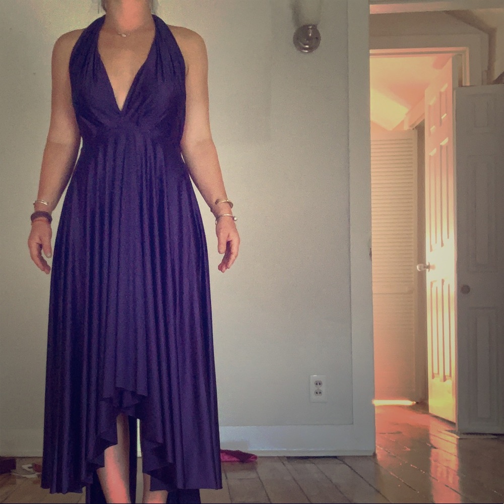 Purple Grecian gown